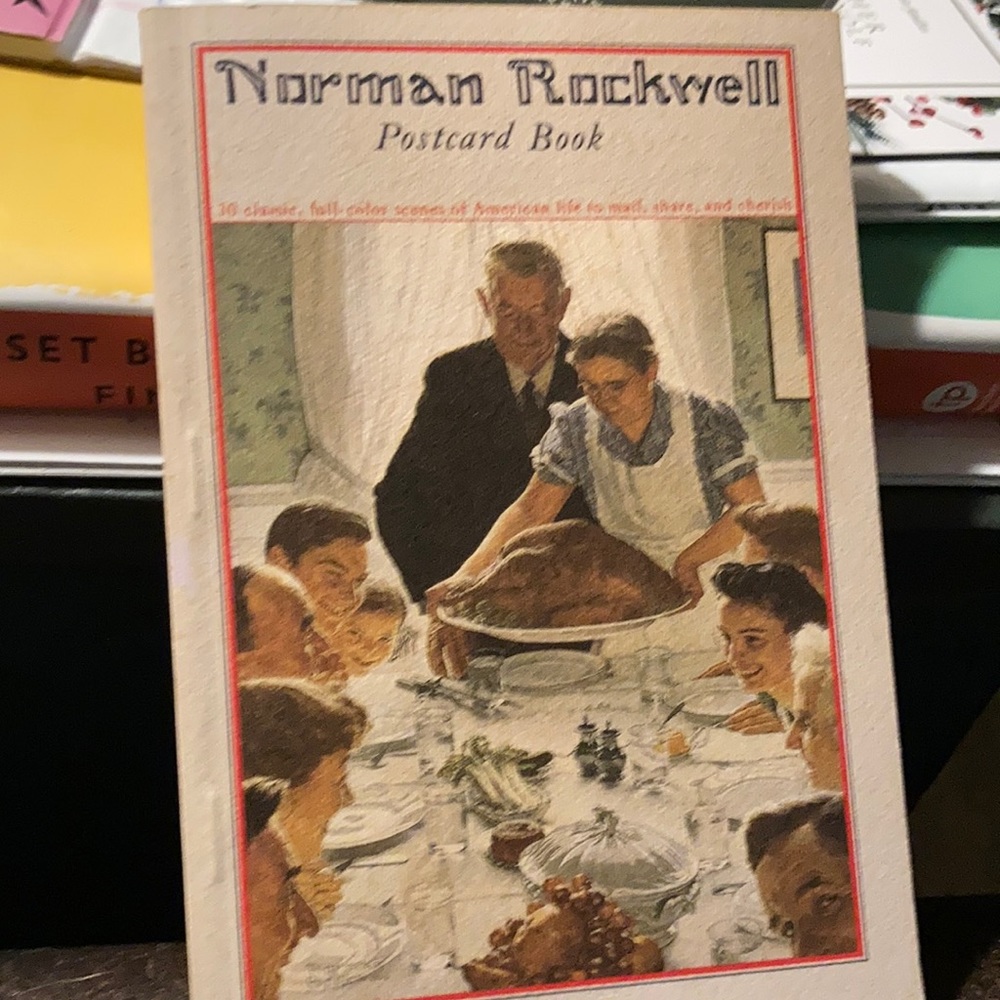 Norman Rockwell postcard book